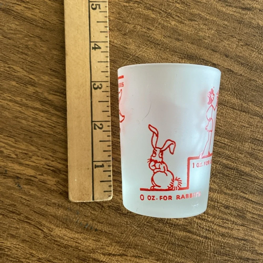 Two Vintage Hazel Atlas SAY WHEN ! and THEE Shot Glasses